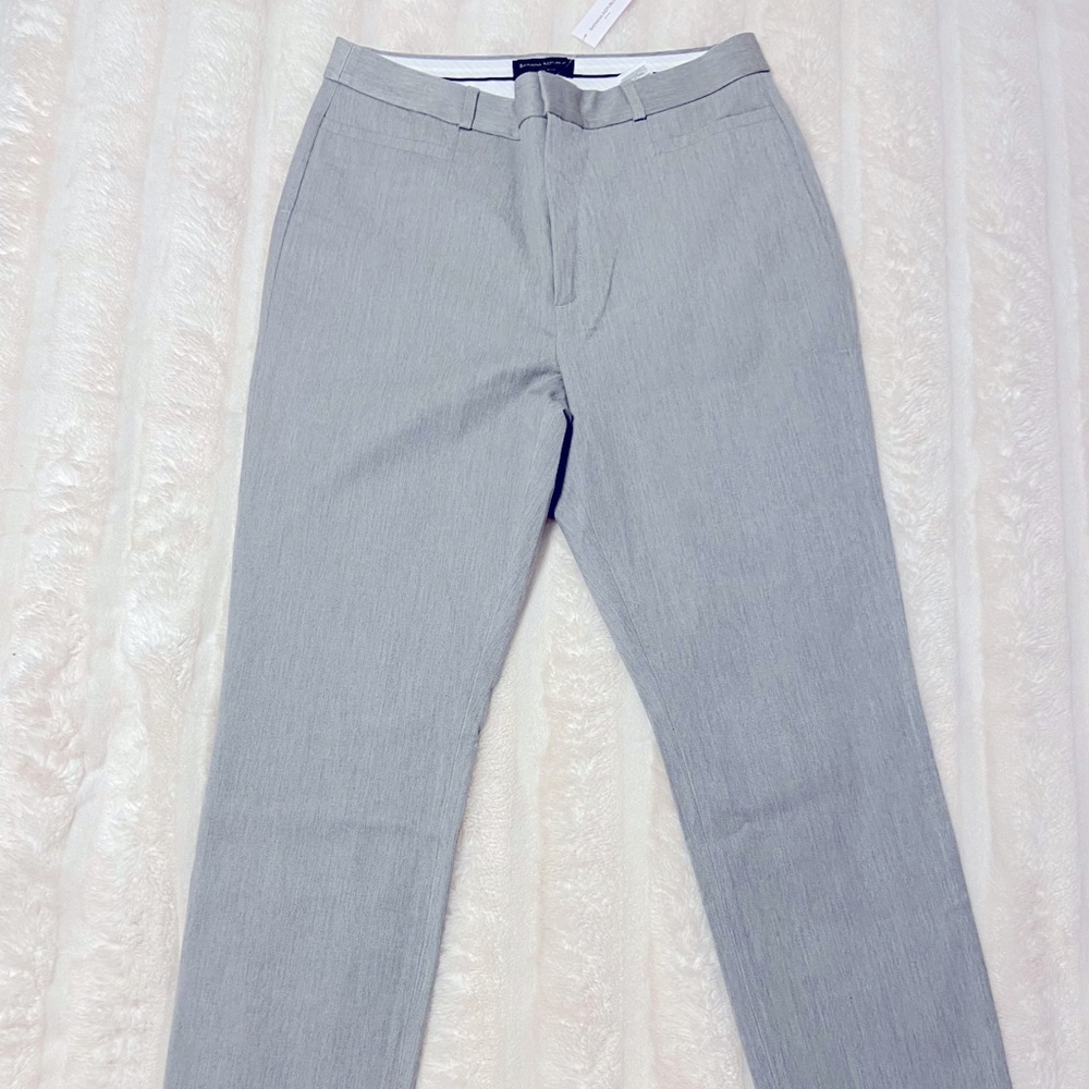 High Waisted Sloan Trouser Pant ⭐️ Heather Grey
